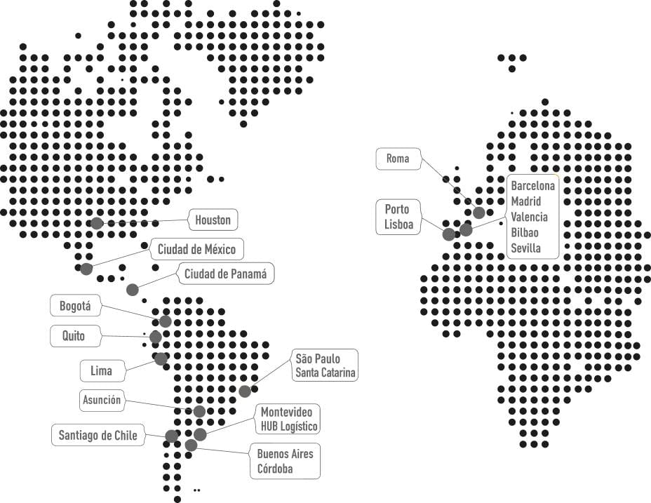 Presencia de Tempel Group en Iberoamérica