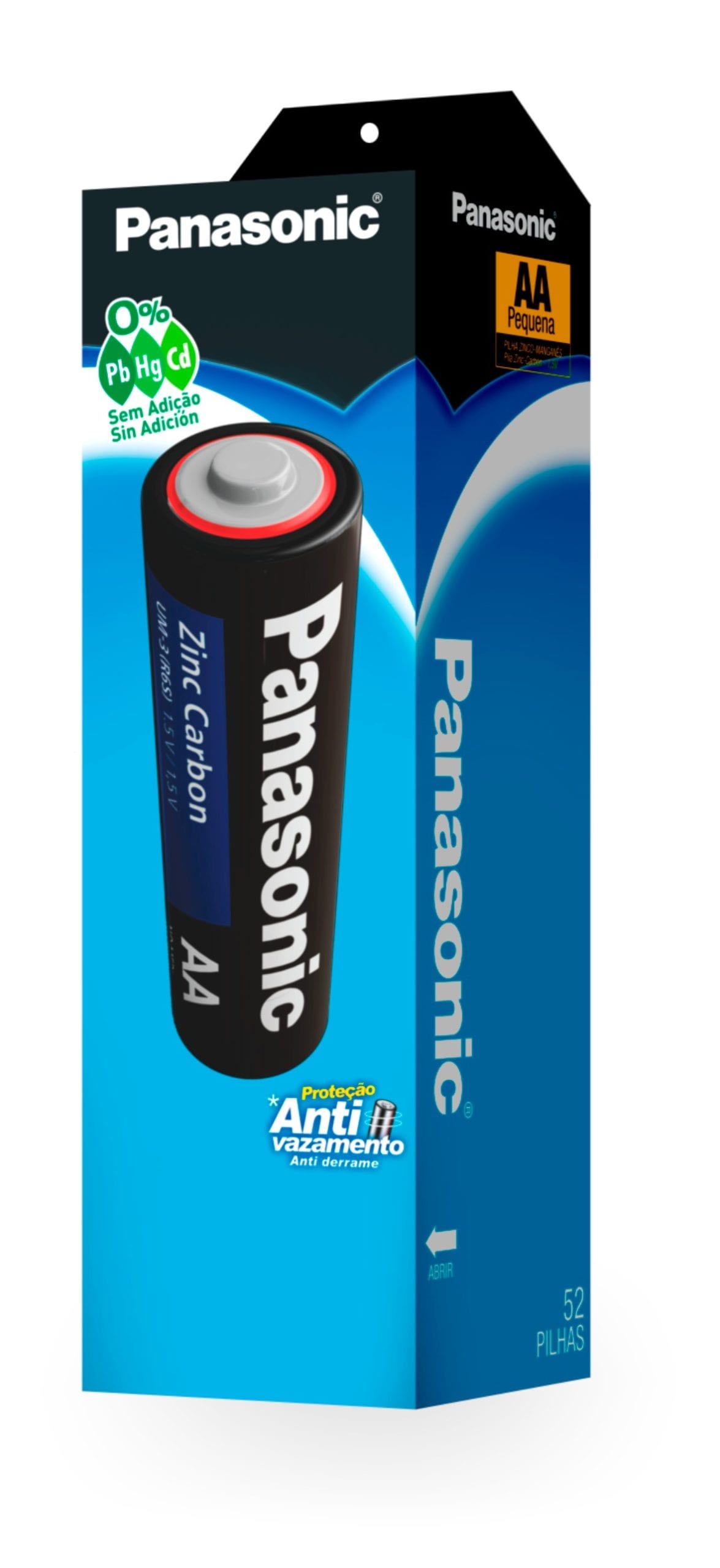 Pilas Panasonic Zinc-Carbón AA (Tubo x52)